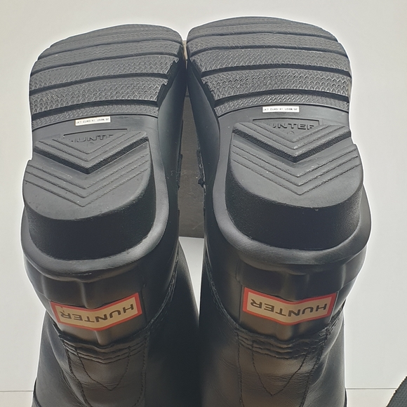 Hunter Original Biker Boots leather Pull-on with buckle detail size 8 - Picture 10 of 16